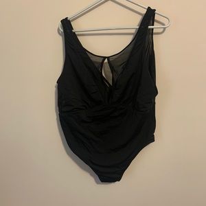 Plus size black bathing suit
